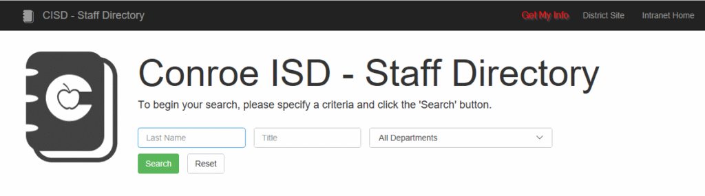 "screenshot of staff directory page"